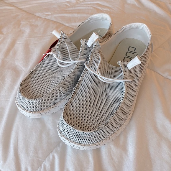New Hey Dude Shoes - Women’s Wendy “Sox Stone White” - Picture 1 of 6
